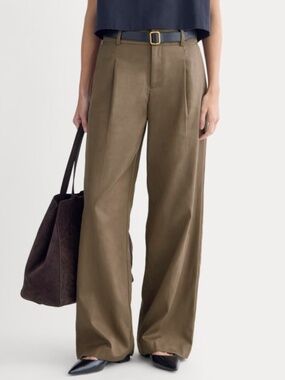 Everlane Wide-Leg Touser in Buttersmooth Deep Taupe Size 8 Regular